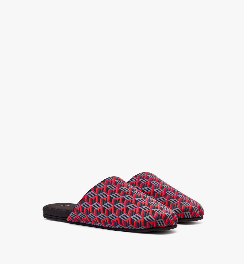 House Slippers in Holiday Cubic Monogram Jacquard 1